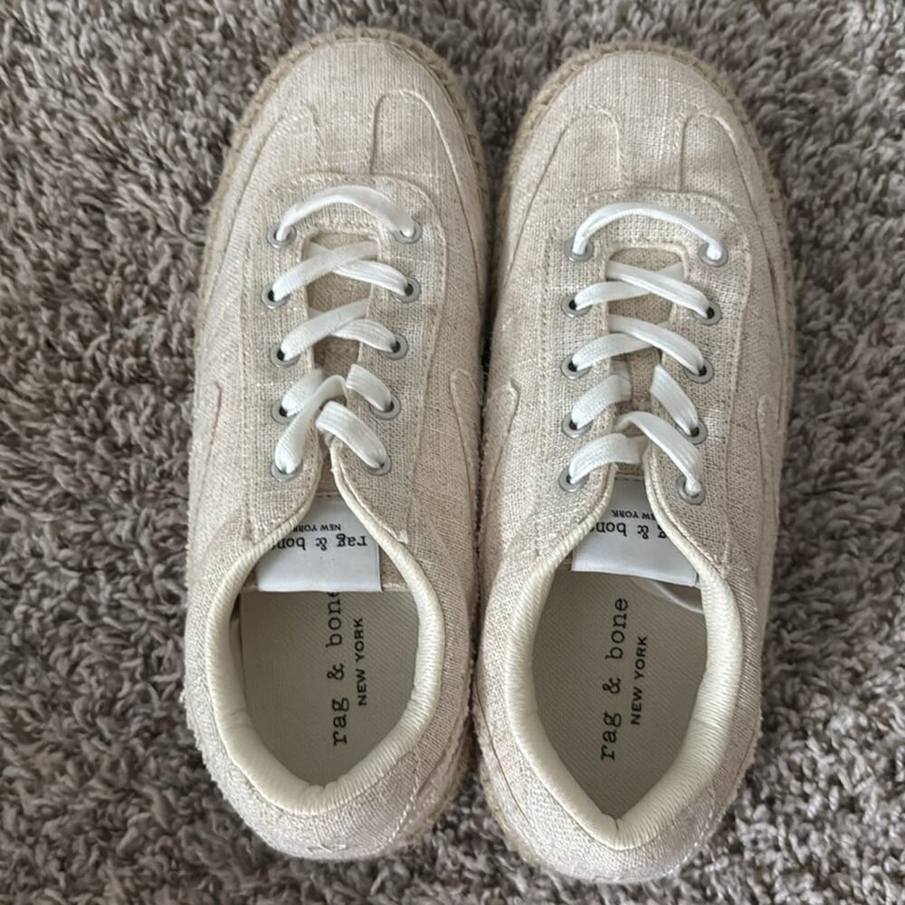 Rag & Bone 37 Retro Espadrille Sneakers in Linen Canvas - Picture 6 of 9
